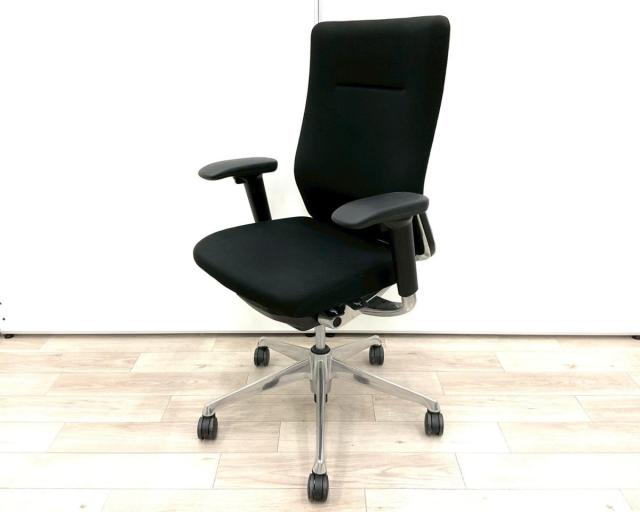 【中古】コーラルチェア CQ87BR FSF1 オカムラ（okamura） 肘付ハイバックチェア