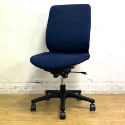 イトーキ　トルテR　肘無ハイバックモデル　ネイビーブルー×ブラック　シンプルなつくりの定番モデル　【愛知・名古屋・豊田・静岡・浜松】