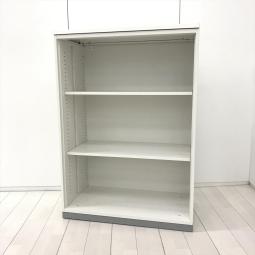 【見える化にフォーカスしたオープン書庫！大容量でスッキリ整理！よく使うファイルやカタログ収納におすすめ！】■イナバ（INABA）製　オープン書庫　ローキャビネット　下置き用　H1275mm　■ホワイト