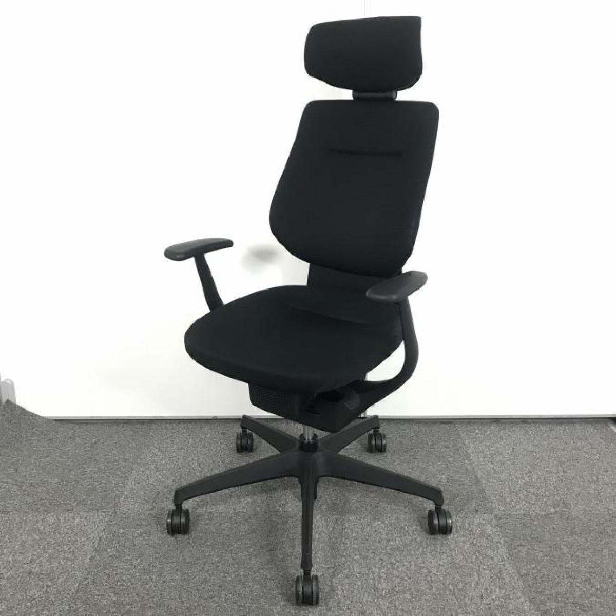 希少在庫！限定1脚！【腰痛対策として人気！座面が360°動く！唯一無二の可動域！】■コクヨ（KOKUYO）製　イング（ing）チェア　エクストラハイバック肘付　バーチカルタイプ　■ブラック　■ヘッドレスト付き【2603】弊社使用欄【A01066018】
                        イング バーチカル アルミ
                                    中古
            