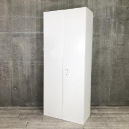 【豊富な収納スペースでオフィス書類をスッキリ整理！】■オカムラ（okamura）製　レクトラインシリーズ　新型　両開き書庫　ハイキャビネット　W900×D450×H2150mm　■シリンダー錠　■ホワイト