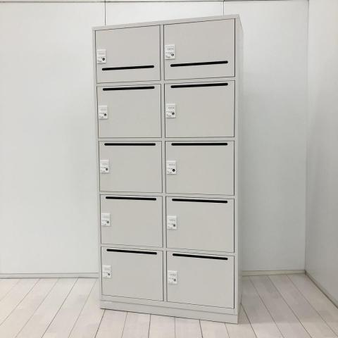 【在庫入替セール品！（本在庫限定価格）】【フリーデスクの味方！デザインと機能を両立した人気商品です！鍵の持ち運び要らず！】■井上金庫　IPL　パーソナルロッカー10人用　■ダイヤル錠　■ホワイト　【弊社使用欄：A01047467】