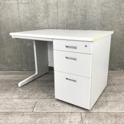 【在庫入替セール品】新定番/奥行き600㎜/省スペース　トーヨースチール (TOYOSTEEL)　片袖机　■シリンダー錠　■W1000×D600×H700　■色：グレー【T3】