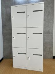 オカムラ製の6人用パーソナルロッカー【レクトラインシリーズ/ホワイト】が入荷しました！　＊福岡市で、中古オフィス用品・オフィス家具をお探しなら「オフィスバスターズ福岡南店」へ＊福岡でのオフィス用品一式ご手配可能！