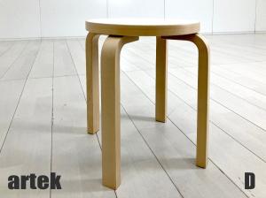 D)artek/アルテック　STOOL E60 / スツール60　アルヴァ・アールト　ホワイトラミネート　北欧　フィンランド　4本足