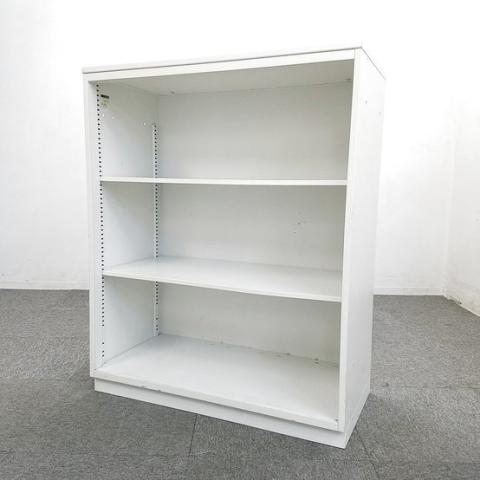 【よく使うファイルやカタログ収納に！】■イトーキ　シンラインシリーズ　オープン書庫　3段収納　ホワイト天板付き