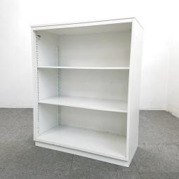 【よく使うファイルやカタログ収納に！】■イトーキ　シンラインシリーズ　オープン書庫　3段収納　ホワイト天板付き