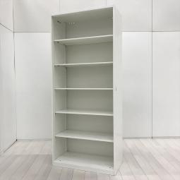 【出し入れしやすい!大容量オープンキャビネット!よく使う資料やカタログ収納にオススメ!】■オカムラ(okamura)製 レクトライン(Rectline)シリーズ オープン書庫 ハイキャビネット W900×D400×H2150mm ■ホワイト