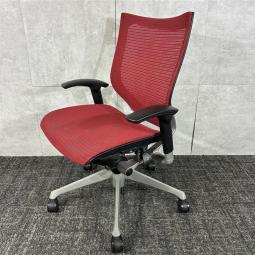 【肘付ローバック！！オカムラ製バロンチェア/レッド】　中古家具　九州最大級　《オフィスバスターズ福岡博多店は、福岡を拠点として、日本全国へ中古オフィス用品・オフィス家具を提供しております》