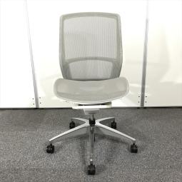 ☆未使用！新古品！【美しいデザインに快適な座り心地！】■オカムラ　フィノラチェア　背・座面メッシュ　ライトグレー　ホワイトボディ　【Okamura　Finora】【在庫入替セール品】【ABW】