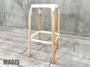 MAGIS / マジス　スティールウッド スツール　ロナン＆エルワン・ブルレック　ビーチ × ホワイト　スチールウッド　H780