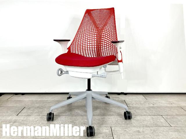 HermanMiller/ハーマンミラー　セイルチェア　レッド　前傾機能付き　現行アーム仕様