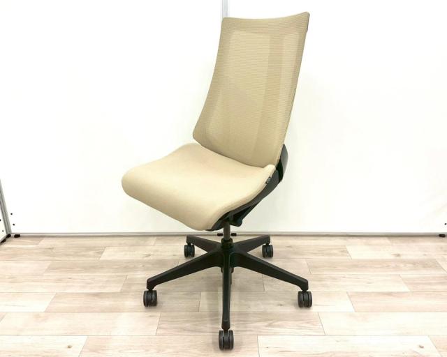 【中古】アクト メッシュ 樹脂  イトーキ（ITOKI） 肘無ハイバックチェア