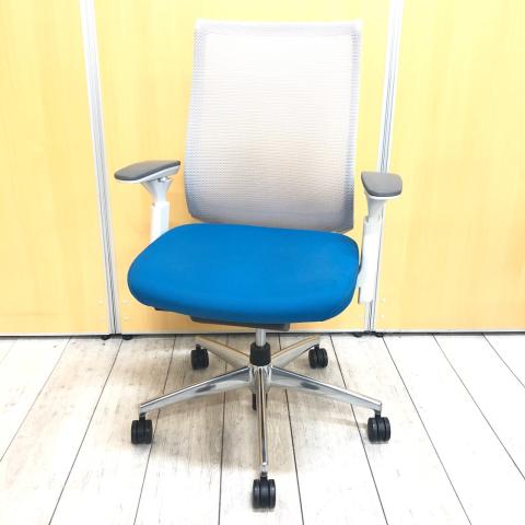 【中古】ベゼル アルミポリッシュ CRS-G2800E1C コクヨ（KOKUYO） 肘付ハイバックチェア