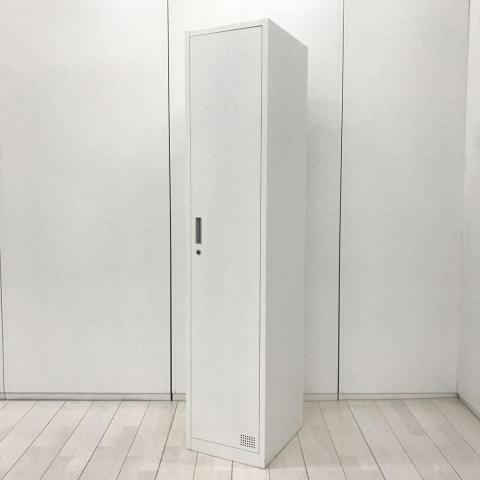 ■1人用更衣ロッカー　■W380×D450×H1800㎜　■ホワイト　【弊社使用欄：A01065536】