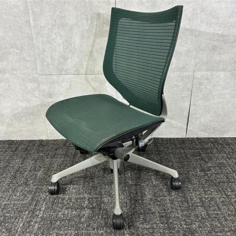 【中古】バロンメッシュチェア  オカムラ（okamura） 肘無ローバックチェア