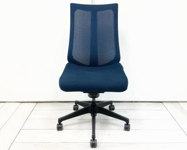 【中古】アクト メッシュ 樹脂 KG-470JV-T1B2 イトーキ（ITOKI） 肘無ハイバックチェア