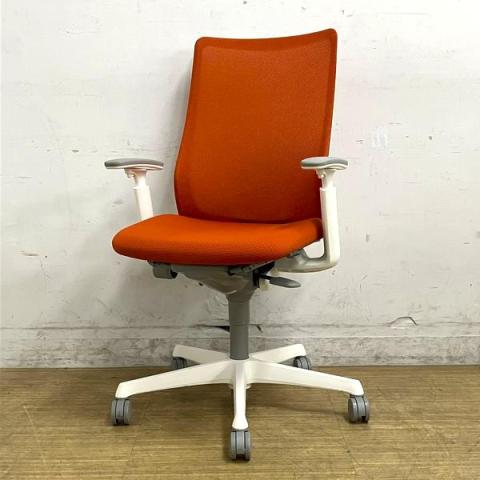 【中古】フルーエントチェア CB85WW FKA8 オカムラ（okamura） 肘付ハイバックチェア