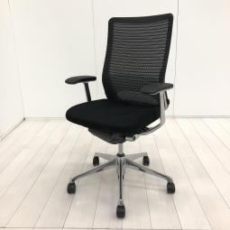 ■オカムラ（okamura） ■コーラルチェア　■ハイバック　■固定肘付き　■色：ブラック　メッシュ背面　座面クッションタイプ　■オススメ/大人気/定番商品【弊社使用欄：A01062311】【SN】