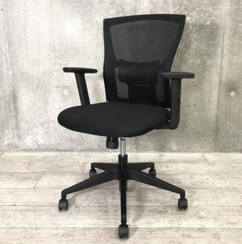 【中古】サリダ（salida）チェア YL5-BK イトーキ（ITOKI） 肘付ローバックチェア