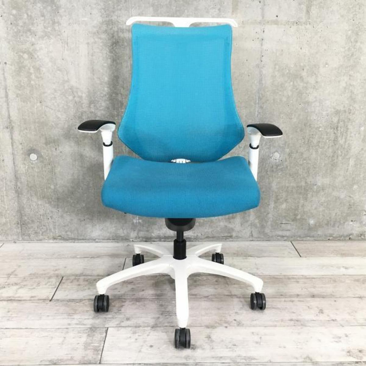 中古】エフメッシュ イトーキ/ITOKI 肘付ハイバックチェア 582282 