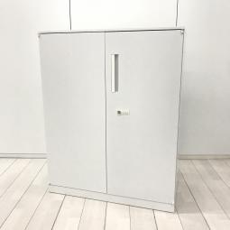 【在庫入替セール品！（本在庫限定価格）】【収納物を見渡しやすいコンパクトな両開き書庫！A4ファイルも楽々収納！】■ウチダ（UCHIDA）製　ハイパーストレージ（HS）シリーズ　両開き　ローキャビネット　■ホワイト　■ダイヤル錠【弊社使用欄：A01033323】【HU】