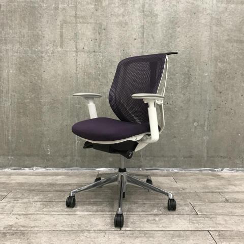 【中古】シルフィーメッシュ C681BW FMP0 オカムラ（okamura） 肘付ローバックチェア