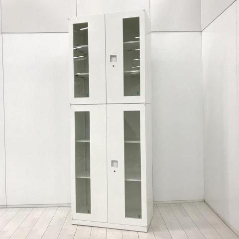 【中古】レクトライン 4M362Y ZA75（上置き）/  4M365Y ZA75（下置き） オカムラ（okamura） ハイキャビネット／両開き＋両開き