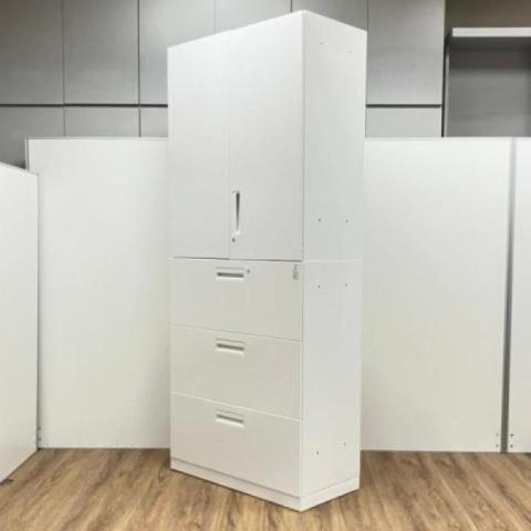 【中古】エディア  コクヨ（KOKUYO） ハイキャビネット／両開き＋3段ラテラル