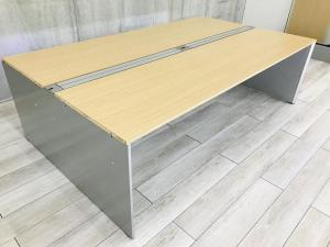 【関西倉庫入荷】■イトーキ/インターリンク　フリーアドレスデスク　W2000mm×D1400mm　■天板ナチュラル×脚シルバー
