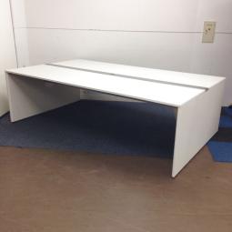 【ワークステーション】ホワイト天板/ホワイト脚の美しい仕上がり　イトーキ　インターリンク