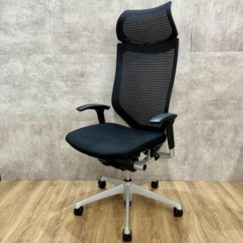【中古】バロンチェア CP87DR FDF1 オカムラ（okamura） 肘付ハイバックチェア