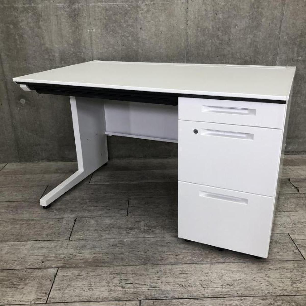 【収納力を備えたキャビネット一体型の片袖デスク！人気の幅1200㎜！】■コクヨ（KOKUYO）製　アイエス（iS）シリーズ　片袖机　W1200㎜　■シリンダー錠　■ホワイト
                        iSシリーズ
                                    中古
            