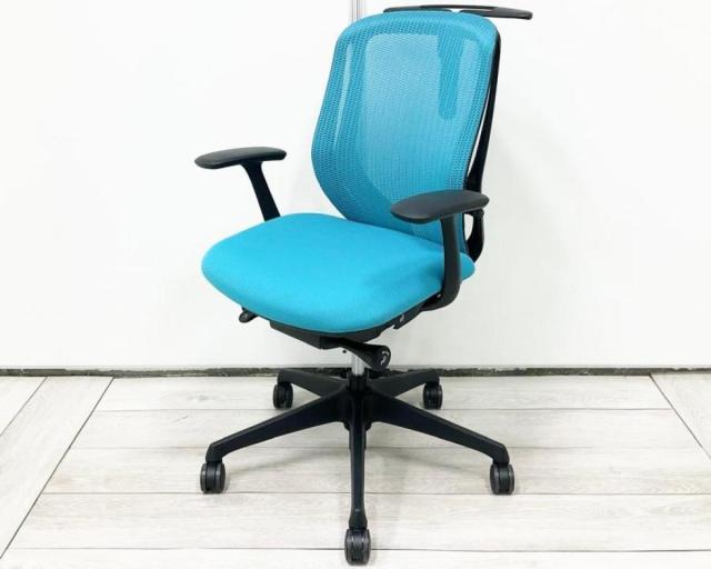 【中古】シルフィーメッシュ  オカムラ（okamura） 肘付ローバックチェア