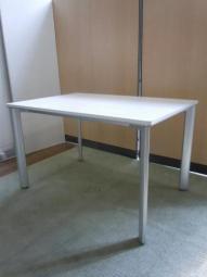 【4人用の打合せに最適！W1200mmタイプ！】■ウチダ　ミーティングテーブル　ホワイト天板　シルバー脚【UCHIDA　VARIUS】【在庫入替セール品！】