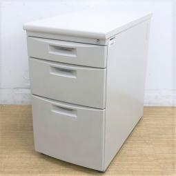【ワークスペースの延長にも使える便利アイテム！】■イトーキ製　脇机3段　H700mm　ホワイトグレー【引出し収納】【デスクサイドキャビネット】【ITOKI　CZX】