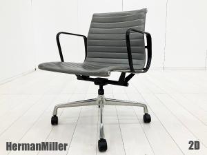 ２D)HermanMiller/ハーマンミラー　イームズ アルミナムチェア 　ローバック　チャコールグレーアーム