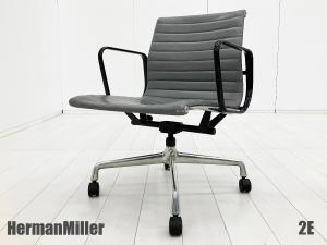２E)HermanMiller/ハーマンミラー　イームズ アルミナムチェア 　ローバック　チャコールグレーアーム