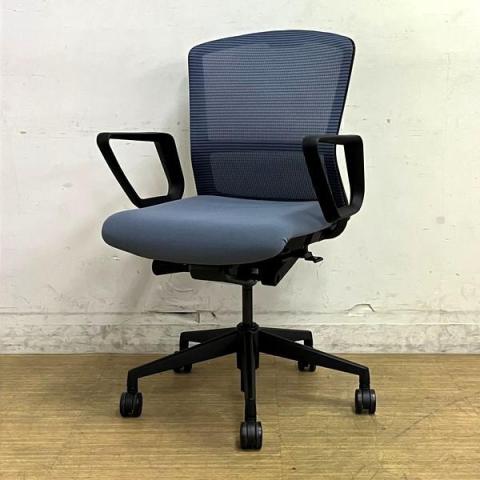 【中古】エルフィ ELA2-00B ウチダ（UCHIDA) 肘付ミドルバックチェア