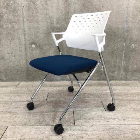 【中古】ピエガ（PIEGA）チェア CK-M720PAWG4T6-W コクヨ（KOKUYO） ネスティングチェア