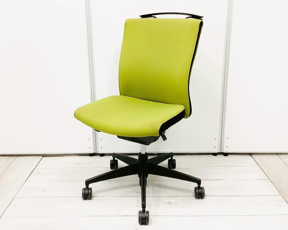 【在庫入替セール品！】ワンランク上の快適なクッション性！シンプルなデザインと高品質な座り心地でデスクワークをサポート！/オススメ(おすすめ) /人気商品【弊社使用欄：A01052332】■コクヨ(KOKUYO)製　プント(PUNTO)チェア　肘無し　ハイバック　■グリーン　■コートハンガー付　■エアランバーサポート機能付
                        プント
                                    中古
            