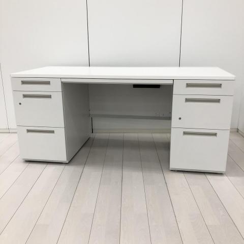 【中古】デュエナ DU-袖 047B4-3LCK イナバ（INABA) 両袖机