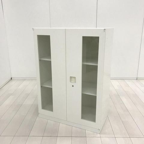 【中古】レクトライン  オカムラ（okamura） ローキャビネット／両開き