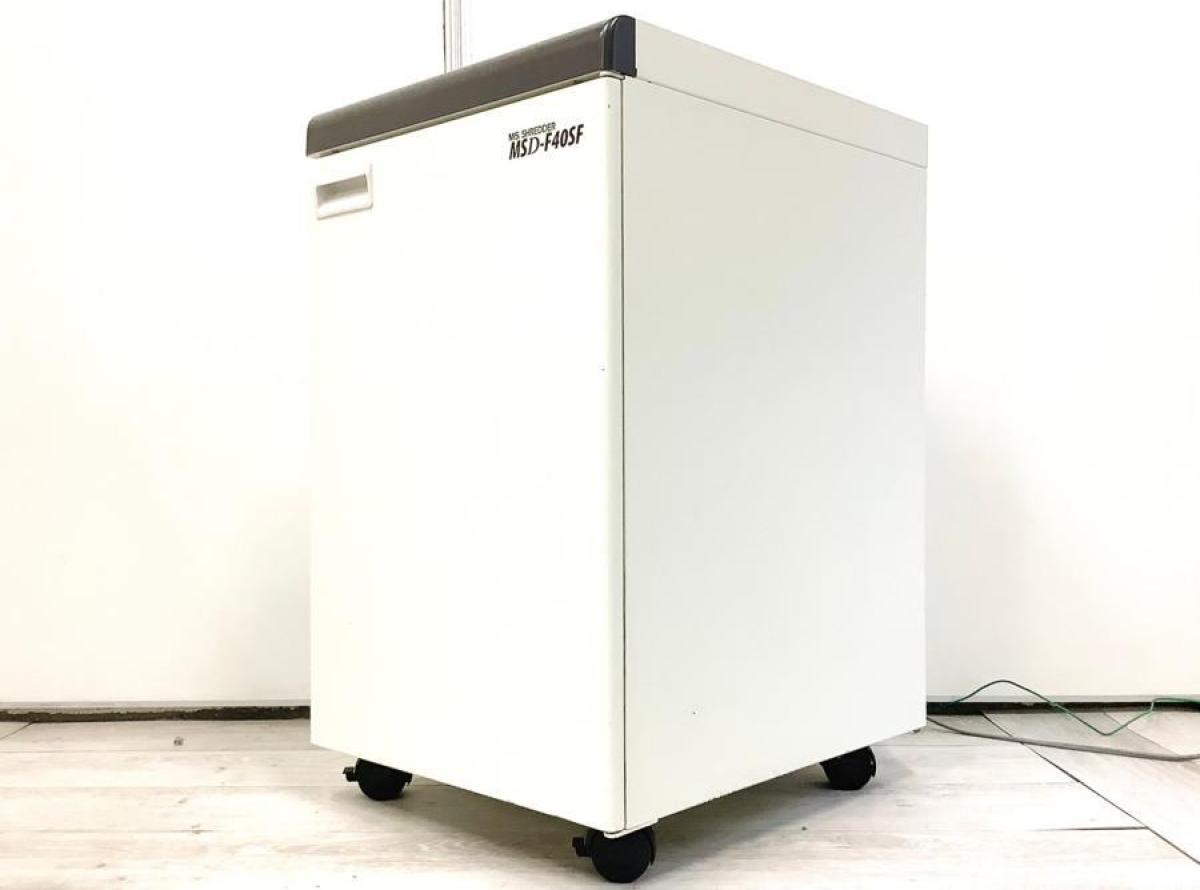 【定価約80万円】【1台で自事務所の書類整理とセキュリティアップが可能！】■明光商会/シュレッダー　MSD-F40FS/ホワイト　■スパイラルカット
                        MSDシリーズ
                                    中古
            