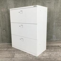 【西】～頼れる3段収納～【オカムラ】【レクトライン】【3段ラテラル】【ローキャビネット】【書庫】【書棚】【棚】【ラック】【収納】【格安】【安い】