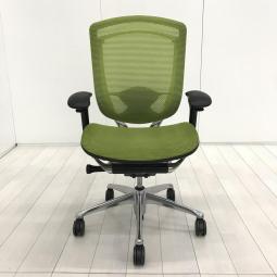 【人間工学に基づいた快適な座り心地を実現！ハイスペックチェア！】■オカムラ　コンテッサチェア　可動肘付　ライムグリーン　背座メッシュ　ポリッシュ　■エグゼクティブ御用達！オカムラが追求した最高傑作！ 581131