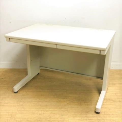 【在庫入替セール】コクヨ BS 平机 W1000のコンパクトのサイズ感が 汚れが目立ちにくいニューグレー 引き出し付きで収納可能 ※樹脂部分に日焼けあり