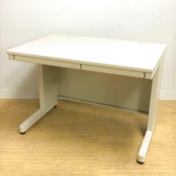 【在庫入替セール】コクヨ　BS　平机　W1000のコンパクトのサイズ感が　汚れが目立ちにくいニューグレー　引き出し付きで収納可能　※樹脂部分に日焼けあり