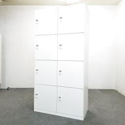 【これ1台で8人分の収納力！増員・拠点開設におすすめ！】■オカムラ(okamura)製　レクトラインシリーズ　8人用パーソナルロッカー　H1810㎜　■ダイヤル錠　■ホワイト　※非常解除キーは付属ございません。