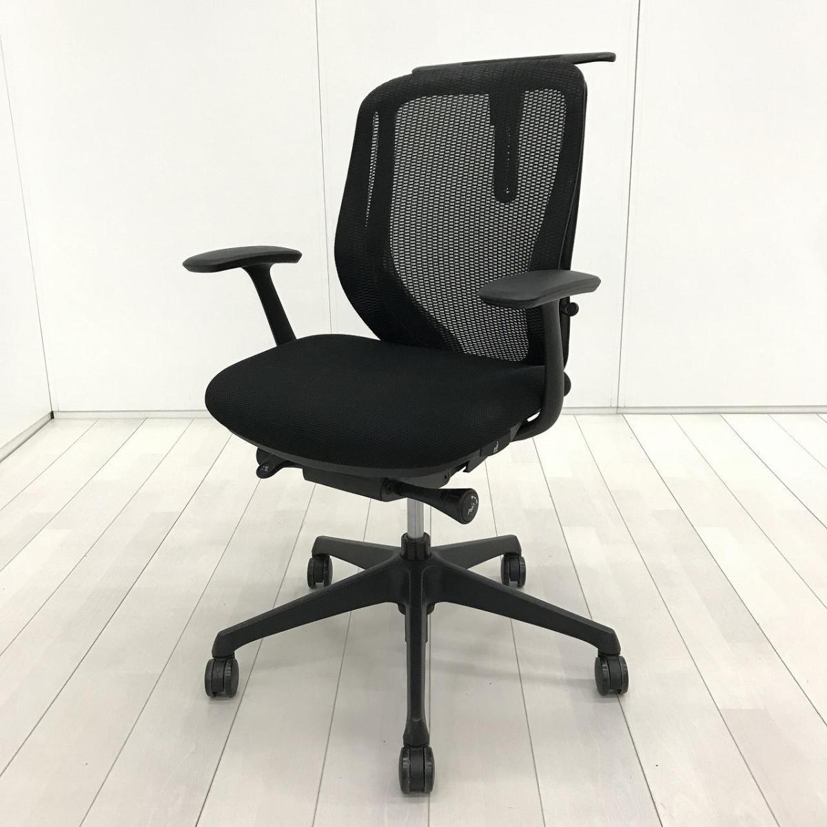 中古】シルフィーメッシュ C642XR FMP1 オカムラ/okamura 肘付ロー 